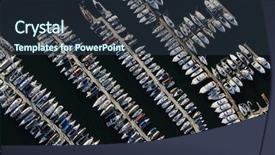  Presentation with sydney - Presentation theme featuring sydney harbor - aerial view of boats lined background and a tawny brown colored foreground