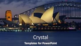  Presentation with sydney harbour bridge - Presentation theme featuring sydney-harbour-bridge-and-opera background and a ocean colored foreground
