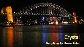  Presentation with sydney harbour bridge - Audience pleasing slides consisting of sydney harbour bridge at night backdrop and a wine colored foreground