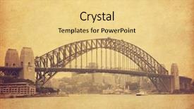  Presentation with sydney harbour bridge - Audience pleasing theme consisting of sydney harbour bridge in retro backdrop and a blonde colored foreground