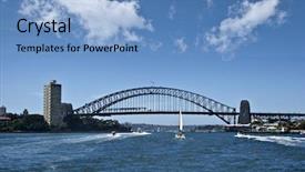  Presentation with sydney harbour bridge - Cool new presentation design with sydney harbour bridge backdrop and a  colored foreground