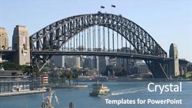 Presentation with sydney harbour bridge - Colorful slides enhanced with sydney harbour bridge backdrop and a ocean colored foreground