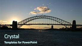  Presentation with sydney - Theme having sydney harbour bridge background and a wine colored foreground