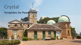  Presentation with sydney - Cool new PPT theme with sydney-observatory-is-an-astronomical backdrop and a light blue colored foreground