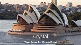  Presentation with sydney - PPT theme enhanced with sydney-opera-house-and-ferry background and a gray colored foreground