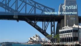  Presentation with sydney harbour bridge - Colorful slides enhanced with sydney opera house and harbour backdrop and a ocean colored foreground