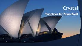  Presentation with sydney - Cool new presentation design with sydney-opera-house-at-dawn backdrop and a ocean colored foreground