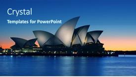  Presentation with sydney - Cool new presentation theme with sydney-opera-house backdrop and a ocean colored foreground