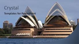  Presentation with sydney - Amazing presentation having sydney-opera-house backdrop and a light blue colored foreground