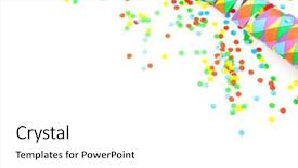  Presentation with colorful birthday or carnival frame - PPT layouts enhanced with sylvester - carnival background on white background and a  colored foreground