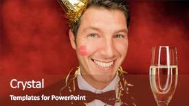  Presentation with party - Cool new PPT layouts with bridge on a water dock backdrop and a  colored foreground.