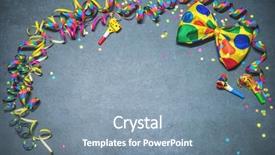  Presentation with colorful birthday or carnival frame - Amazing slide deck having sylvester - colorful birthday or carnival background backdrop and a seafoam green colored foreground