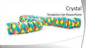  Presentation with streamer - Theme having sylvester - party streamer all on white background and a  colored foreground