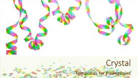  Presentation with utensils - PPT theme featuring sylvester - party utensils all on white background and a cream colored foreground