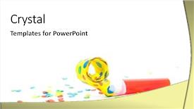  Presentation with utensils - PPT theme with sylvester - party utensils on white background background and a white colored foreground