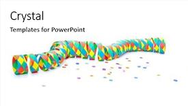  Presentation with utensils - Colorful theme enhanced with sylvester - various party utensils all backdrop and a white colored foreground