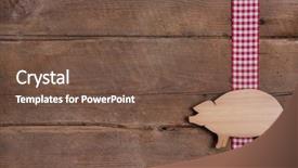  Presentation with good luck - Theme having sylvester - wooden background with good luck background and a tawny brown colored foreground