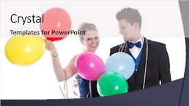  Presentation with carnival - Slide deck consisting of sylvester - young couple - prince background and a white colored foreground