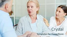  Presentation with sympathy - Presentation theme enhanced with symapthy - helpful friends expressing sympathy towards background and a sky blue colored foreground