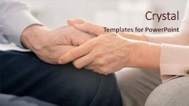  Presentation with sympathy - Cool new PPT layouts with symapthy - supportive mature woman holding hand backdrop and a lemonade colored foreground