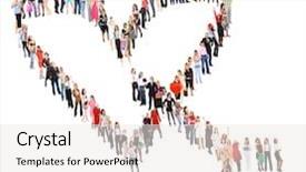  Presentation with team building on white - Beautiful presentation theme featuring lost symbol - team over white together we backdrop and a  colored foreground