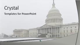  Presentation with blizzard - Slide deck enhanced with children cycle symbol - washington dc in snow background and a  colored foreground