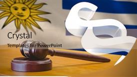  Presentation with uruguay - Cool new presentation with symbol against digitally generated uruguay backdrop and a coral colored foreground