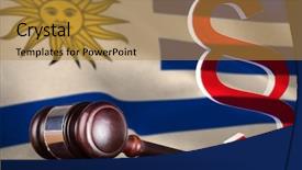  Presentation with uruguay - Slides having symbol against digitally generated uruguay background and a gold colored foreground