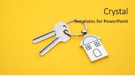  Presentation with realtor - Amazing presentation design having symbol and keys on yellow backdrop and a yellow colored foreground
