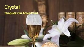  Presentation with first communion - PPT theme enhanced with symbol christianity religion communion background background and a tawny brown colored foreground
