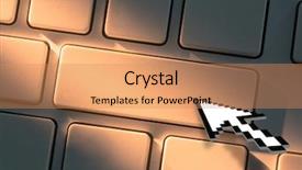  Presentation with om aum symbol - Presentation design featuring symbol clicking on white keyboard background and a  colored foreground