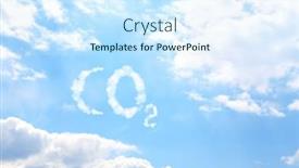  Presentation with co2 - PPT layouts consisting of symbol-co2-from-clouds background and a cool aqua colored foreground