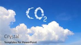  Presentation with co2 - Presentation theme enhanced with symbol-co2-from-clouds background and a light blue colored foreground