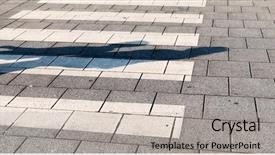  Presentation with pedestrian safety - Presentation theme featuring symbol for pedestrians traffic safety background and a light gray colored foreground