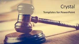  Presentation with trial - Colorful presentation theme enhanced with symbol legal system and trial backdrop and a blonde colored foreground