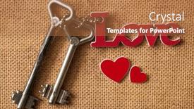  Presentation with give - Theme consisting of symbol-love-from-which-two background and a red colored foreground