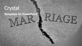 Presentation with marriage - Cool new PPT layouts with split coupling - symbol of broken marriage backdrop and a gray colored foreground