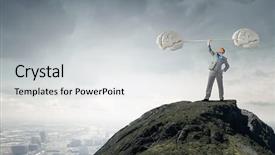  Presentation with mind body - Presentation design consisting of symbol of great mind background and a light gray colored foreground