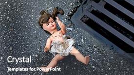 Presentation with abuse child - Colorful PPT theme enhanced with symbol of mistreatment and abuse backdrop and a dark gray colored foreground
