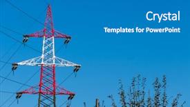  Presentation with electromagnetic - Slides having symbol of power power electromagnetic background and a gray colored foreground