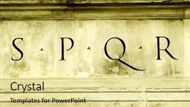  Presentation with roman history - Presentation theme having symbol of the roman background and a blonde colored foreground