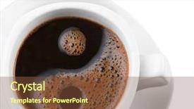  Presentation with yin yang - Presentation consisting of symbol of yin yang background and a tawny brown colored foreground