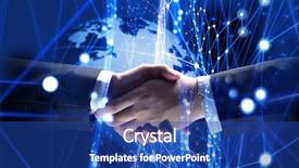  Presentation with philosophy construction people connect - Presentation theme enhanced with symbol partnership - technologies to connect people mixed background and a ocean colored foreground