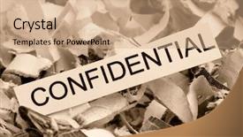  Presentation with destruction - Theme with symbol photo for data destruction background and a coral colored foreground