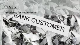  Presentation with banking - Beautiful PPT layouts featuring economics - crisis ahead sign in a backdrop and a gray colored foreground.