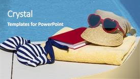  Presentation with recovery - Presentation design enhanced with symbol photo recovery on holiday background and a  colored foreground