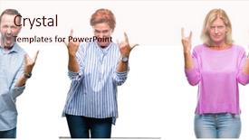  Presentation with rock music - Audience pleasing slides consisting of symbol with hands up music backdrop and a  colored foreground