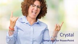  Presentation with businees - Amazing theme having symbol with hands up music backdrop and a light blue colored foreground