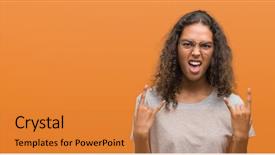  Presentation with punk rock music - Theme consisting of symbol with hands up music background and a  colored foreground