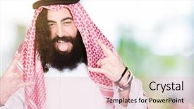  Presentation with traditional music - PPT theme enhanced with symbol with hands up music background and a  colored foreground